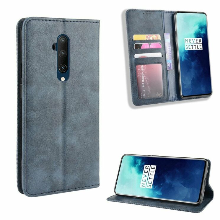 Чохол Deexe Retro Style для OnePlus 7T Pro - Blue: фото 3 з 14