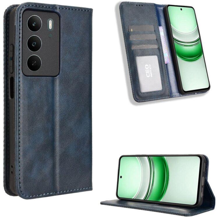 Чохол Deexe Retro Style для Realme C71 - Blue: фото 2 з 15