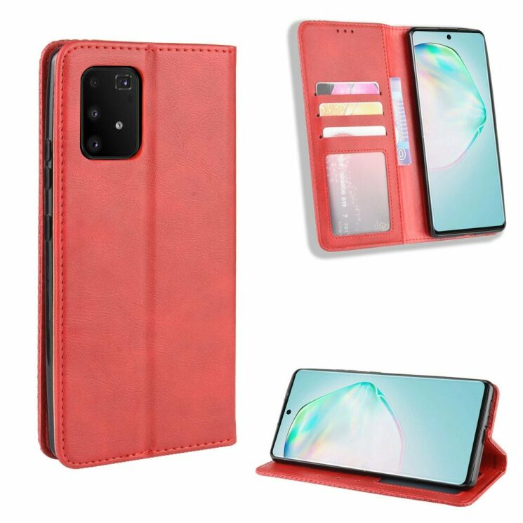 Чохол Deexe Retro Style для Samsung Galaxy S10 Lite (G770) - Red: фото 7 з 17
