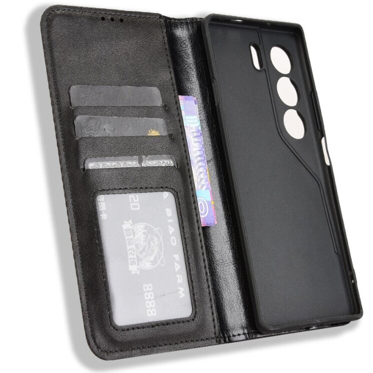 Чехол Deexe Retro Style для TECNO Camon 40 (CM5) - Black: фото 4 из 7