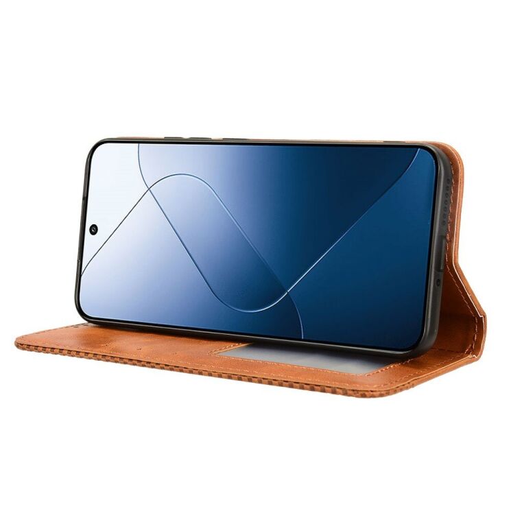 Чохол Deexe Retro Style для Xiaomi 14 - Brown: фото 3 з 8