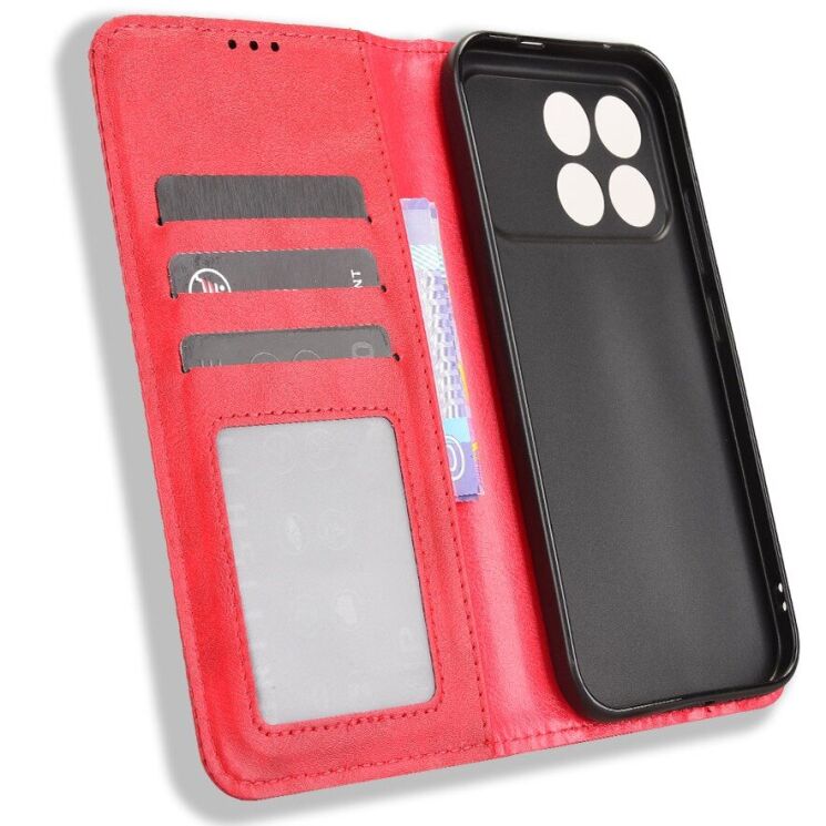 Чохол Deexe Retro Style для Xiaomi Poco F8 Pro - Red (403502R) Чохол Deexe Retro Style для Xiaomi Poco F8 Pro - Red: фото 4 з 18