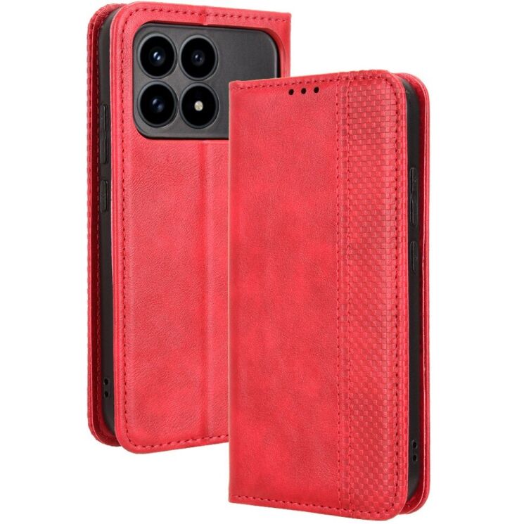 Чохол Deexe Retro Style для Xiaomi Poco F8 Pro - Red (403502R) Чохол Deexe Retro Style для Xiaomi Poco F8 Pro - Red: фото 1 з 18