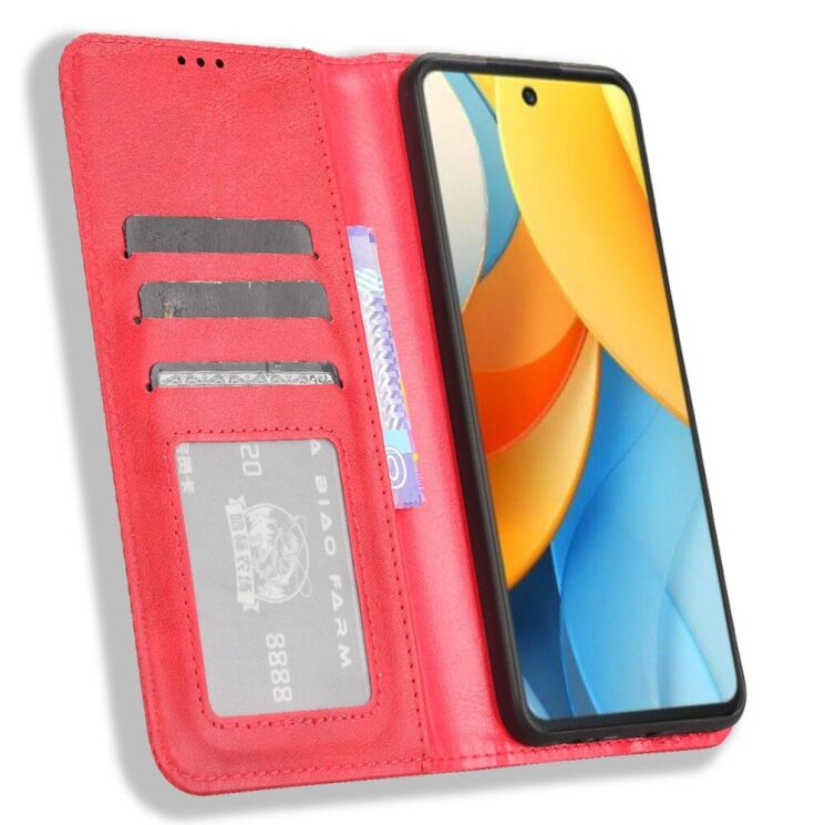 Чехол Deexe Retro Style для ZTE Nubia V60 Design - Red: фото 2 из 7
