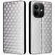 Чохол Deexe Rhombus Book для Xiaomi Redmi Note 17 - Silver (430015S). Фото 1 з 7