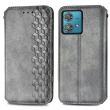 Чехол Deexe Rhombus Wallet для Motorola Edge 40 Neo - Grey (340025H)
