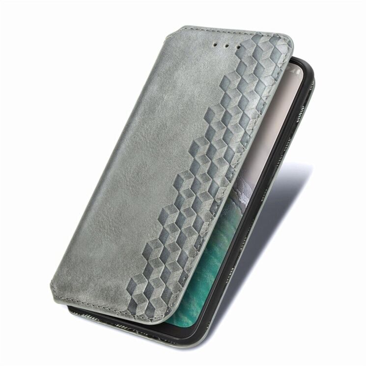 Чехол Deexe Rhombus Wallet для Nokia C32 - Grey: фото 4 из 7