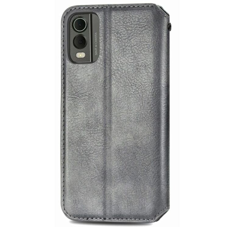 Чехол Deexe Rhombus Wallet для Nokia C32 - Grey: фото 6 из 7