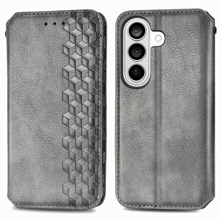 Чохол Deexe Rhombus Wallet для Samsung Galaxy A57 (A576) - Grey: фото 1 з 8