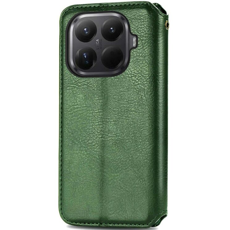 Чехол Deexe Rhombus Wallet для Xiaomi 15T Pro - Green: фото 5 из 6