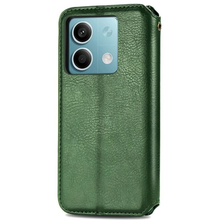 Чохол Deexe Rhombus Wallet для Xiaomi Redmi Note 13 5G - Green: фото 6 з 10