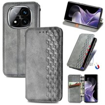 Чехол Deexe Rhombus Wallet для Xiaomi Redmi Note 14 Pro - Grey: фото 1 из 10