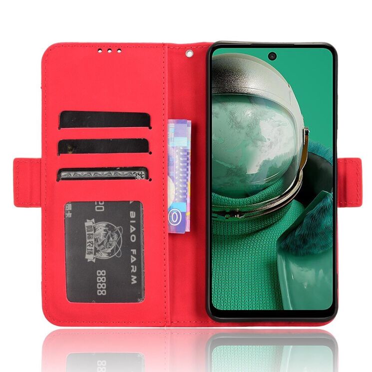 Чехол Deexe Wallet Stand для HMD Pulse / Pulse Pro / Pulse Plus - Red: фото 3 из 7