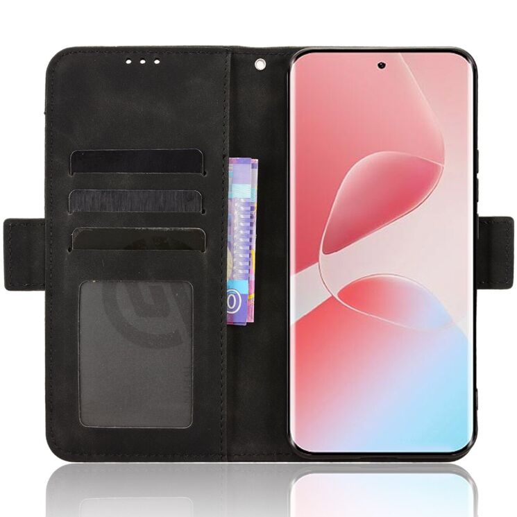Чохол Deexe Wallet Stand для Infinix Hot 60 Pro - Black: фото 5 з 15