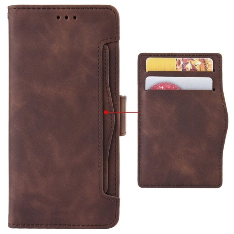 Чехол Deexe Wallet Stand для Motorola Moto G84 - Brown: фото 4 из 6