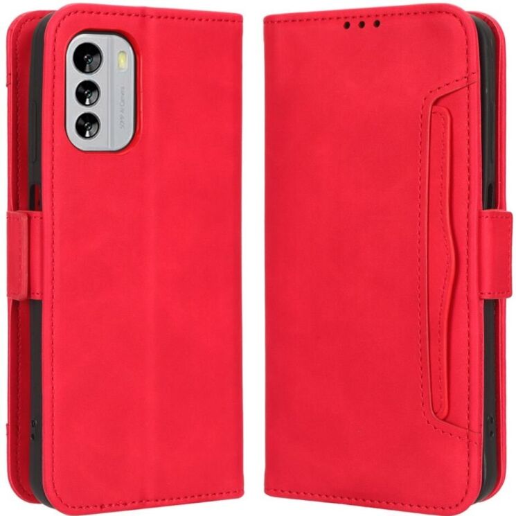 Чехол Deexe Wallet Stand для Nokia G60 - Red: фото 1 из 8