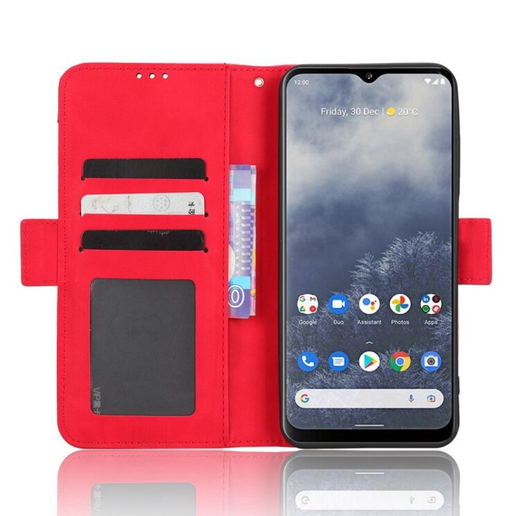 Чехол Deexe Wallet Stand для Nokia G60 - Red: фото 2 из 8