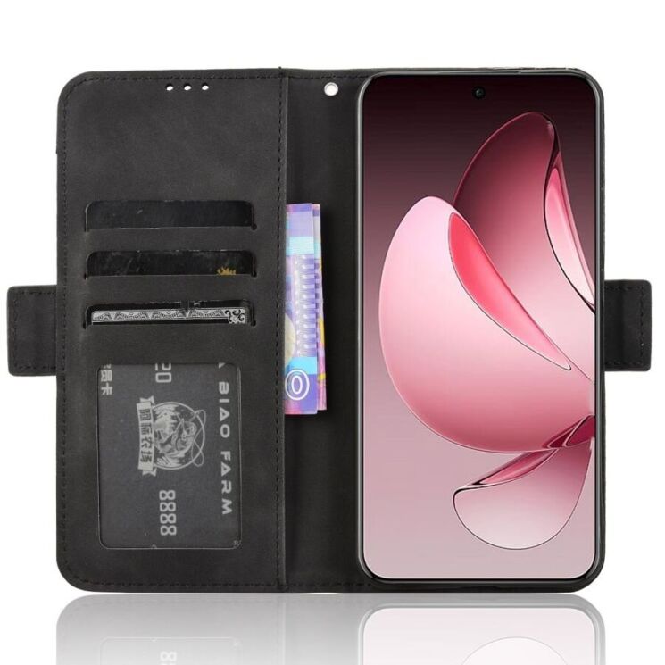 Чехол Deexe Wallet Stand для OPPO Reno 13 Pro 5G - Black: фото 3 из 7