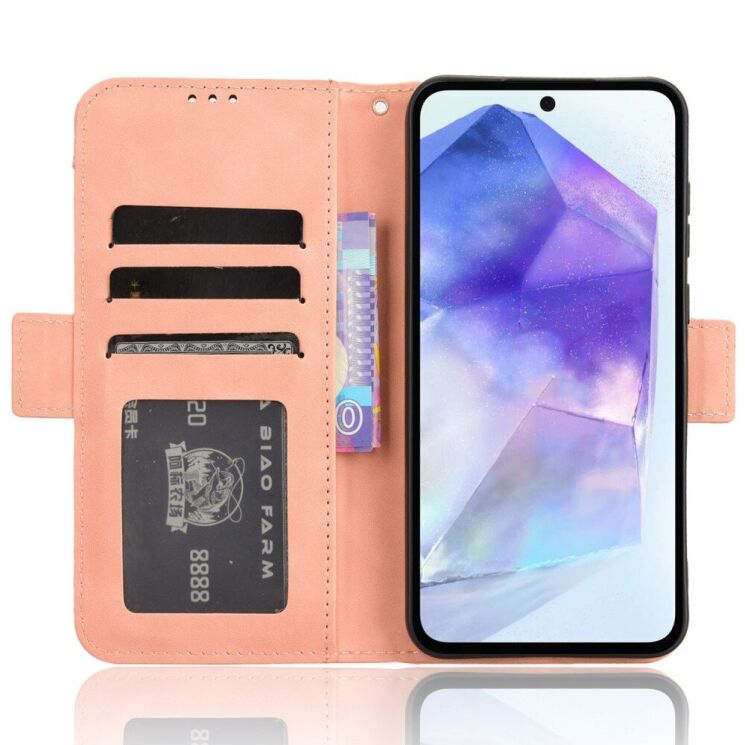 Чехол Deexe Wallet Stand для Samsung Galaxy A55 (A556) - Pink: фото 2 из 7