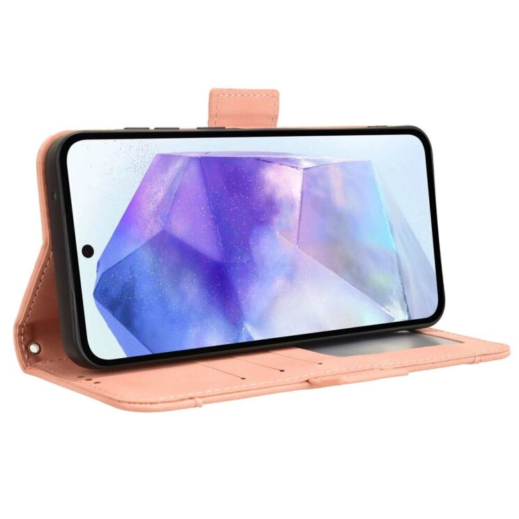 Чехол Deexe Wallet Stand для Samsung Galaxy A55 (A556) - Pink: фото 3 из 7