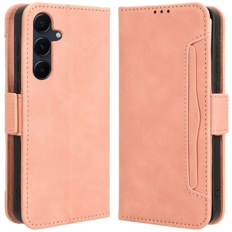 Чехол Deexe Wallet Stand для Samsung Galaxy A55 (A556) - Pink: фото 1 из 7