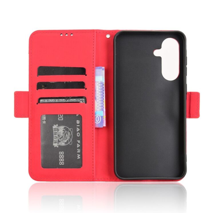 Чехол Deexe Wallet Stand для Samsung Galaxy A56 (A566) - Red: фото 5 из 7