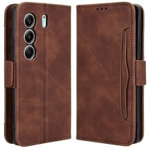 Чехол Deexe Wallet Stand для TECNO Camon 40 (CM5) - Brown: фото 1 из 7