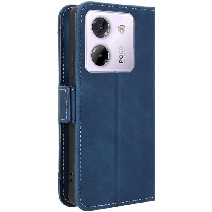 Чехол Deexe Wallet Stand для Xiaomi Poco M7 Pro - Blue: фото 7 из 7