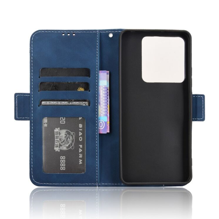 Чехол Deexe Wallet Stand для Xiaomi Poco M7 Pro - Blue: фото 2 из 7