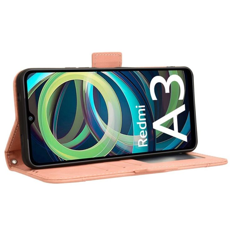 Чехол Deexe Wallet Stand для Xiaomi Redmi A3 - Pink: фото 3 из 8