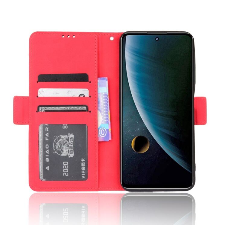 Чехол Deexe Wallet Stand для ZTE Blade V30 - Red: фото 5 из 12