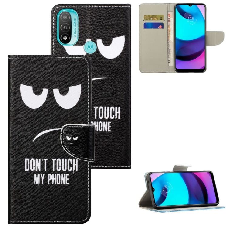 Чехол-книжка Deexe Color Wallet для Motorola Moto E20 / E40 - Don't Touch My Phone: фото 7 из 7
