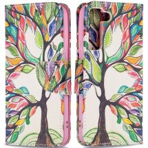 Чехол-книжка Deexe Color Wallet для Samsung Galaxy S22 (S901) - Life Tree: фото 1 из 8