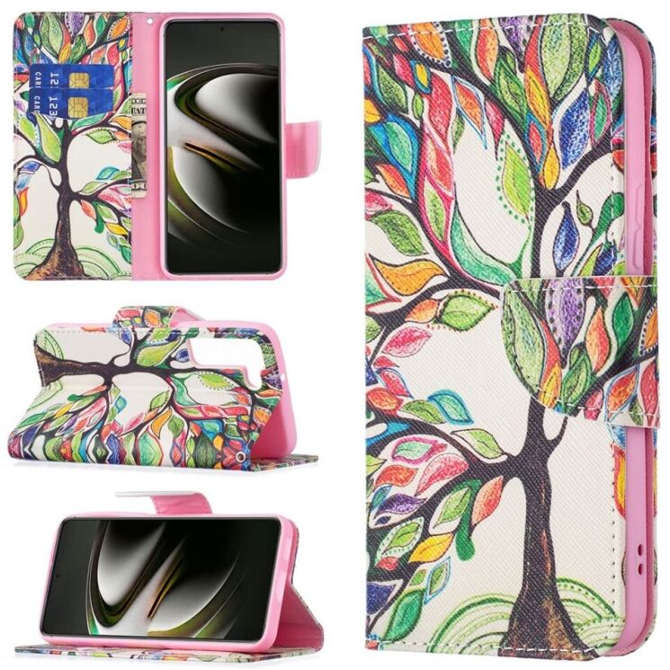 Чехол-книжка Deexe Color Wallet для Samsung Galaxy S22 (S901) - Life Tree: фото 6 из 8