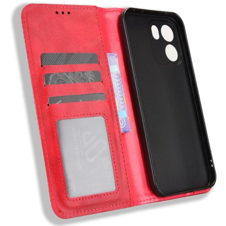 Чохол-книжка Deexe Retro Style для OnePlus Nord CE6 - Red: фото 5 з 18
