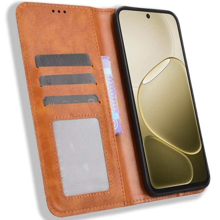 Чохол-книжка Deexe Retro Style для OPPO A6s / A6 - Brown: фото 6 з 19