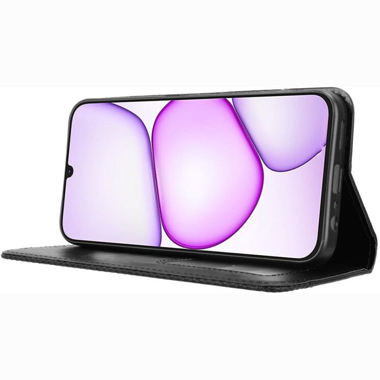 Чохол-книжка Deexe Retro Style для Realme C100i - Black (412503B) Чохол-книжка Deexe Retro Style для Realme C100i - Black: фото 7 з 19