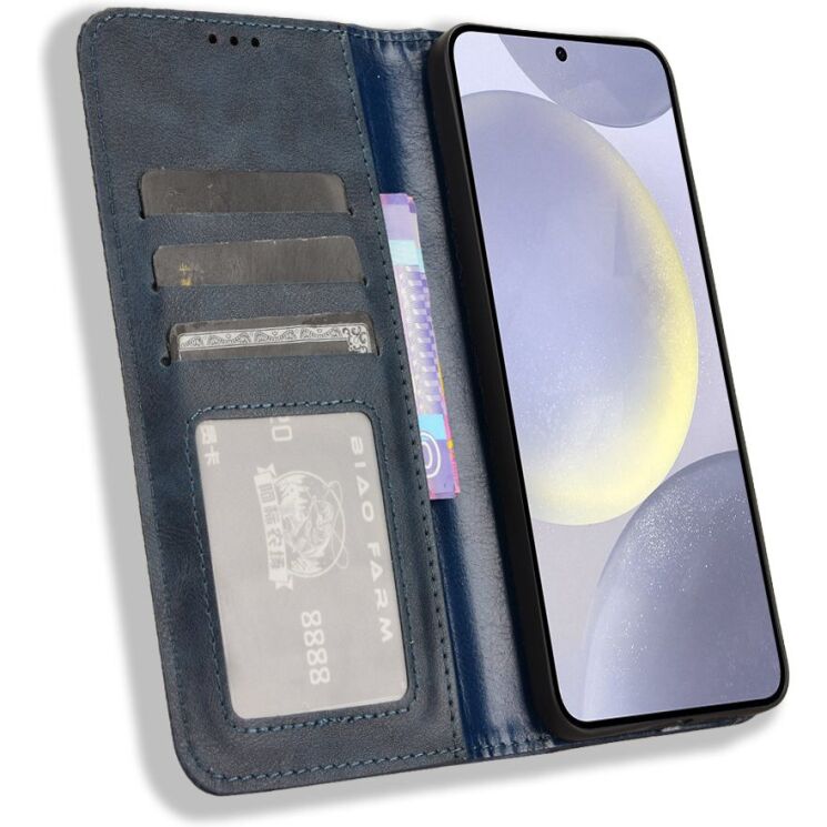 Чехол-книжка Deexe Retro Style для Samsung Galaxy S26 FE - Blue (412779L) Чехол-книжка Deexe Retro Style для Samsung Galaxy S26 FE - Blue: фото 6 из 19