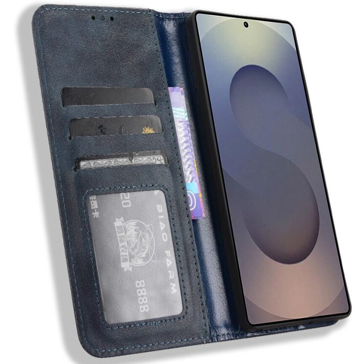 Чохол-книжка Deexe Retro Style для Samsung Galaxy S26 Ultra (S948) - Blue: фото 6 з 20