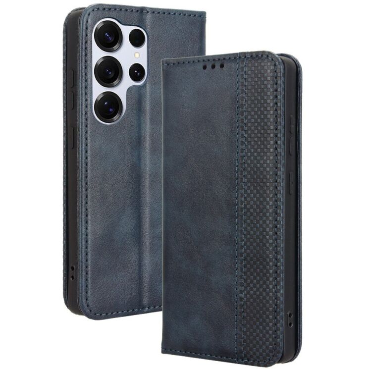 Чохол-книжка Deexe Retro Style для Samsung Galaxy S26 Ultra (S948) - Blue: фото 1 з 20