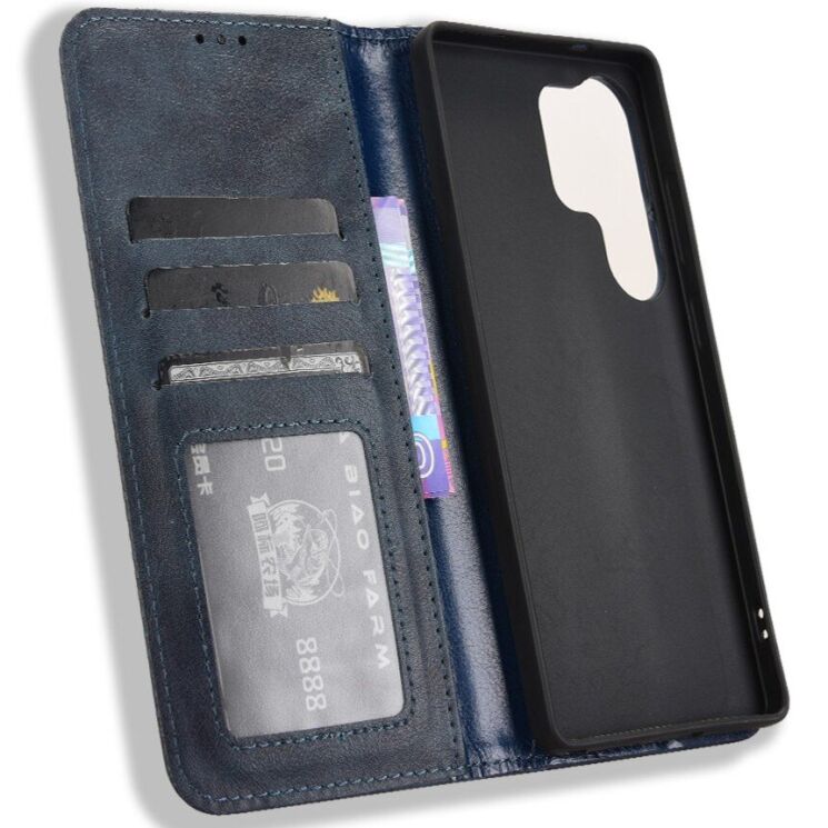 Чохол-книжка Deexe Retro Style для Samsung Galaxy S26 Ultra (S948) - Blue: фото 5 з 20