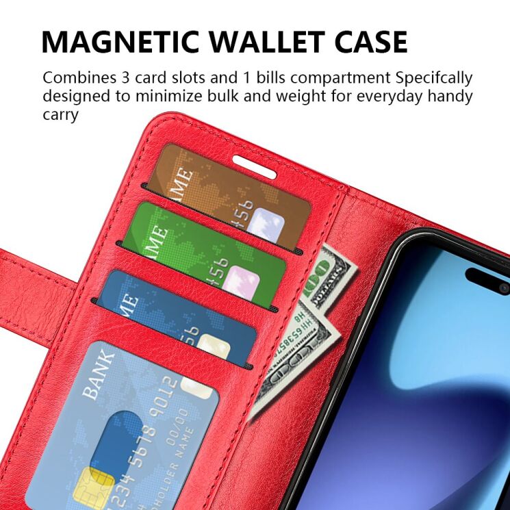 Чехол-книжка Deexe Wallet Style для Apple iPhone 17 Air - Black: фото 10 из 13