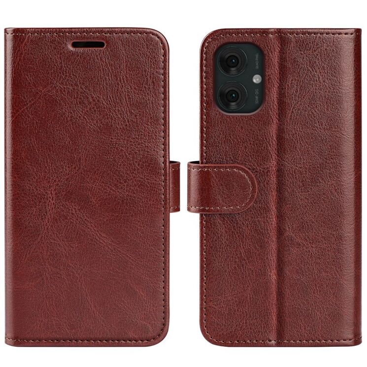 Чохол-книжка Deexe Wallet Style для Motorola Moto G55 - Brown: фото 1 з 10