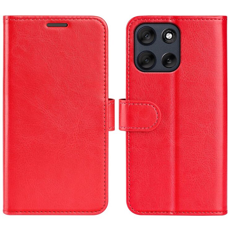 Чехол-книжка Deexe Wallet Style для Motorola Moto G56 - Red: фото 1 из 8