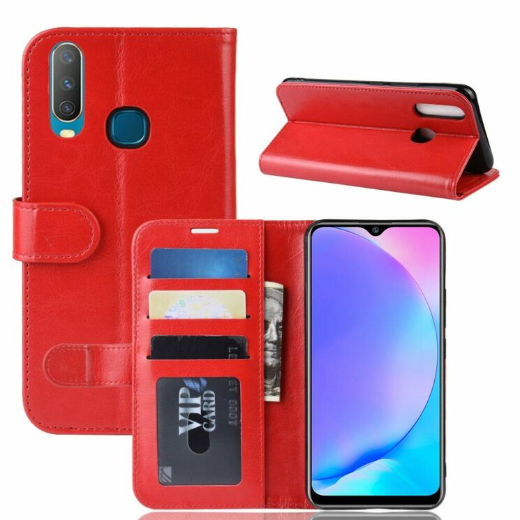 Чехол-книжка Deexe Wallet Style для VIVO Y17 - Red: фото 2 из 8
