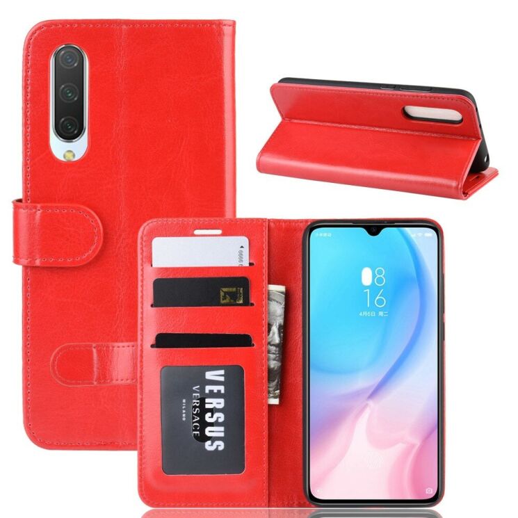 Класичний чохол-книжка Deexe Wallet Style для Xiaomi Mi CC9 / Mi 9 Lite - Red: фото 8 з 8