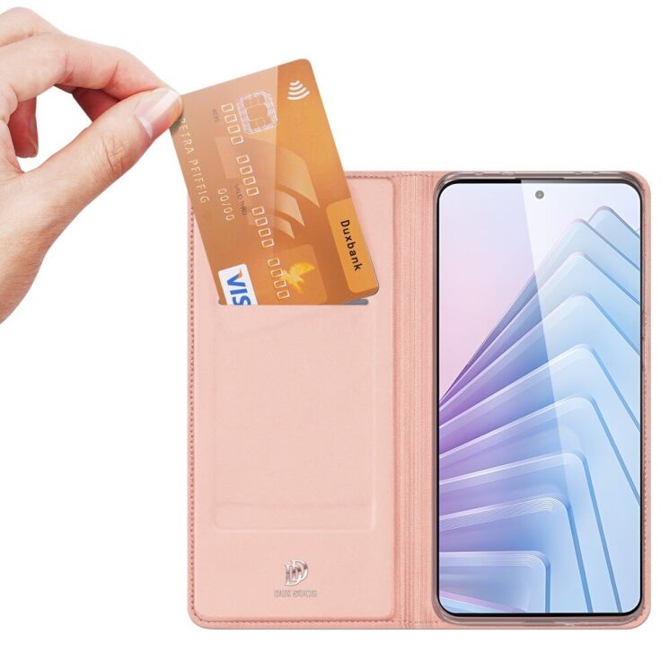 Чехол-книжка DUX DUCIS Skin Pro для Xiaomi Redmi Note 14 5G - Pink: фото 5 из 9
