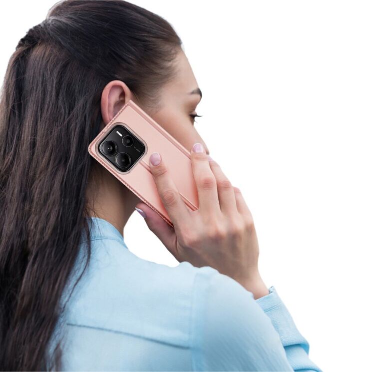 Чехол-книжка DUX DUCIS Skin Pro для Xiaomi Redmi Note 14 5G - Pink: фото 8 из 9