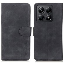Чехол-книжка KHAZNEH Retro Wallet для Xiaomi 14T Pro - Black: фото 1 из 8