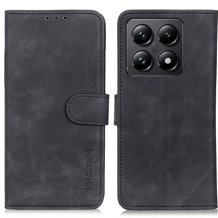Чехол-книжка KHAZNEH Retro Wallet для Xiaomi 14T Pro - Black: фото 1 из 8